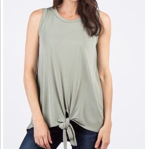 NWT Pinkblush tie front tank